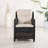 Emilie Wicker Patio Dining Armchair With Cushions