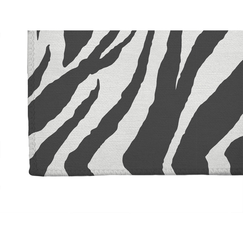 Tapis d'extérieur antidérapant à motif zébré, Tapis de couloir 2 pi 6 po x 8 pi