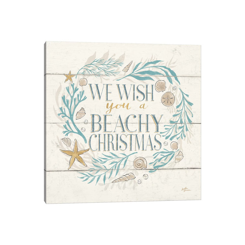 Golden Sea VI Holiday by Janelle Penner - Wrapped Canvas Print, 93.98 cm H x 93.98 cm W x 1.91 cm D