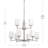 Replay 9 - Light Steel Dimmable Chandelier