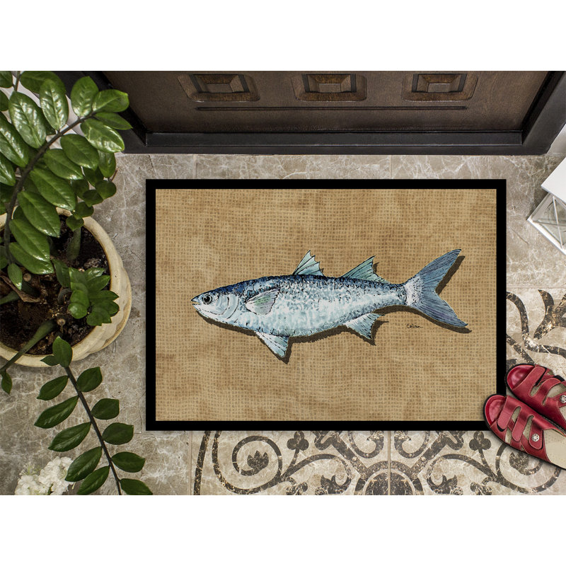 Tapis de porte d’intérieur anti-dérapant mullet, Rectangle 2 pi x 3 pi