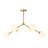 6 - Light Sputnik Modern Glass Globe Kitchen Island Linear Chandelier