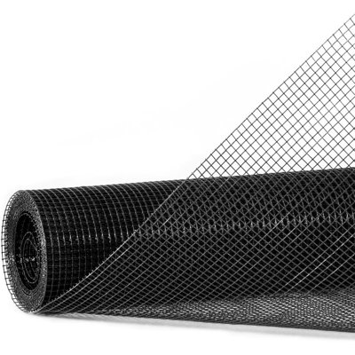 2 ft. H X 100 ft. W Black Vinyl Coated Hardware Cloth, 23 Gauge Welded Wire Fence Rolls, Mesh 1/4" X 1/4"