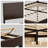 Solid Wood Bed Frame With 36.5" Headboard, Mid Century Modern Platform Bed With Silent Wood Slat System, No Box Spring Needed, Under-Bed Storage, Brown-449932342