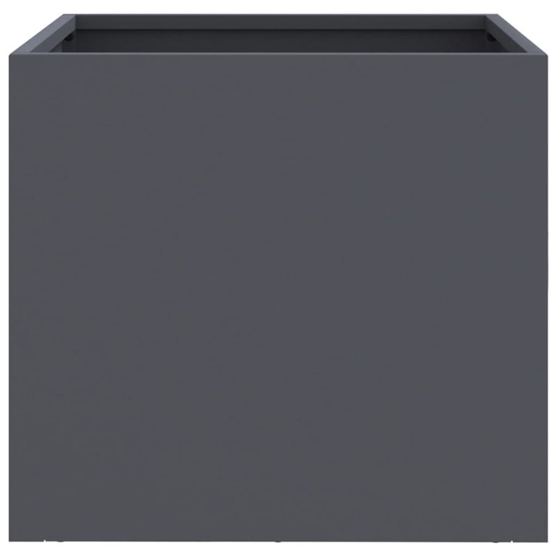 Planter Steel, 15.4"H x 16.5"W x 15.7"D, Anthracite, 2