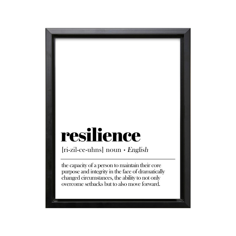 Resilience, Black Framed, Canvas, 08"H x 10"W