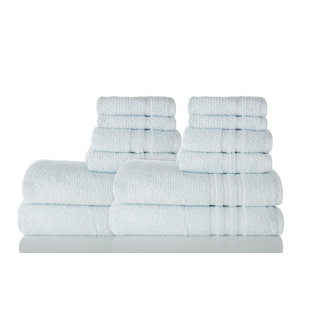 Ensemble de serviettes 12 pièces 100% coton zero torsion
