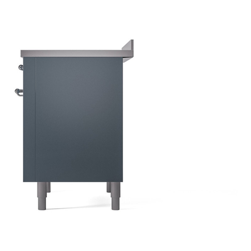 ILVE Nostalgie II 36 in Induction Range, Blue Gray/Chrome