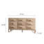 Commode 9 tiroirs, commodes et commodes modernes, meuble télé, commode en bois clair pour chambre à coucher, salon, couloir