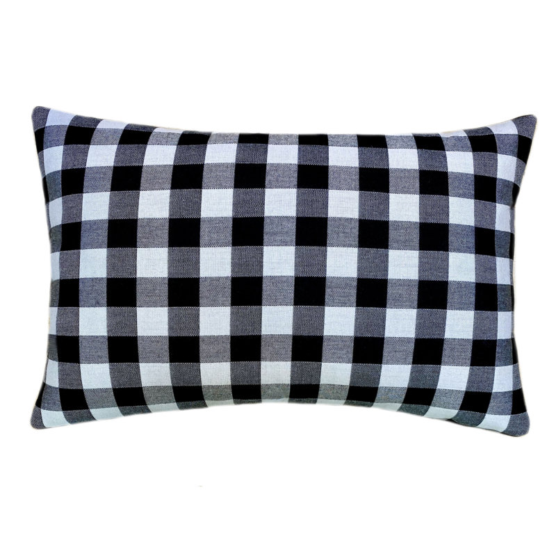 Check-Me-Out Lumbar Indoor/Outdoor Pillow Cover & Insert