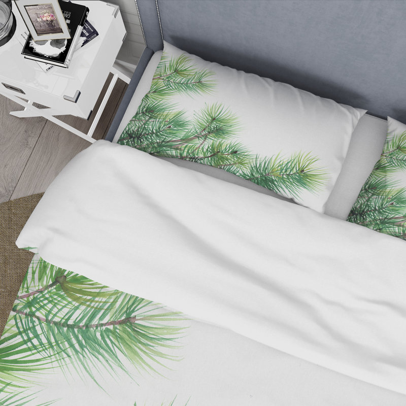 Ensemble de housse de couette en pin - Branches de pin - polyester microfibre