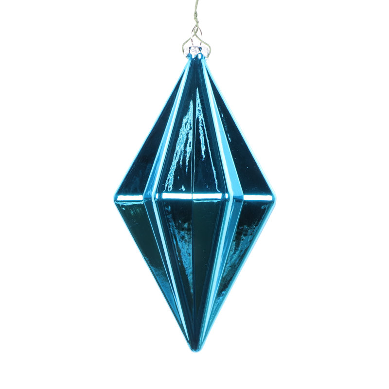 Ornement 5,5 pouces, 4 pièces par sac, Turquoise brillant
