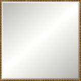 Antique Gold Wave Beveled Signature Mirror