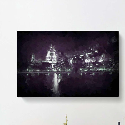St Pauls Cathedral In London In Abstract - Wrapped Canvas