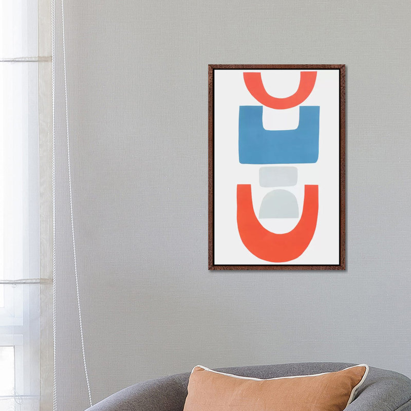 Primary Tribal Shapes II 1 Piece Wall Art on Canvas, 66.04 cm H x 45.72 cm W, Classic Wood Framed
