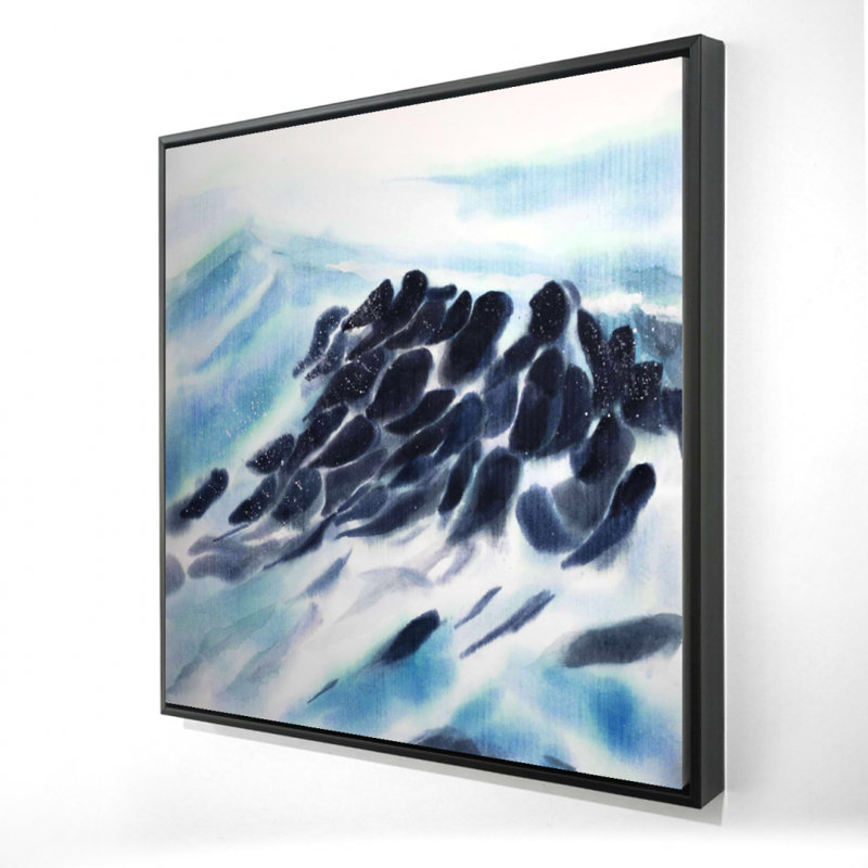 " Sea Waves With Paint Splash "