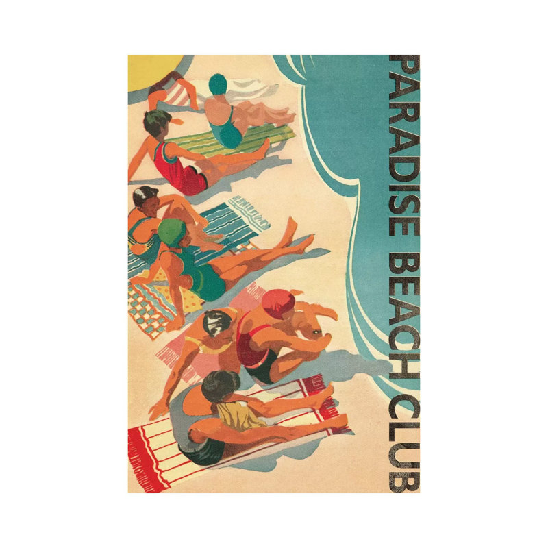 Paradise Beach Club - Print on Canvas, Wrapped Canvas, 101.6 cm H x 66.04 cm W x 1.91 cm D