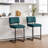 Ambrine Low Back Tufted Velvet Upholstered Counter/Bar Stool with Steel Sled Frame-89351472-114394663