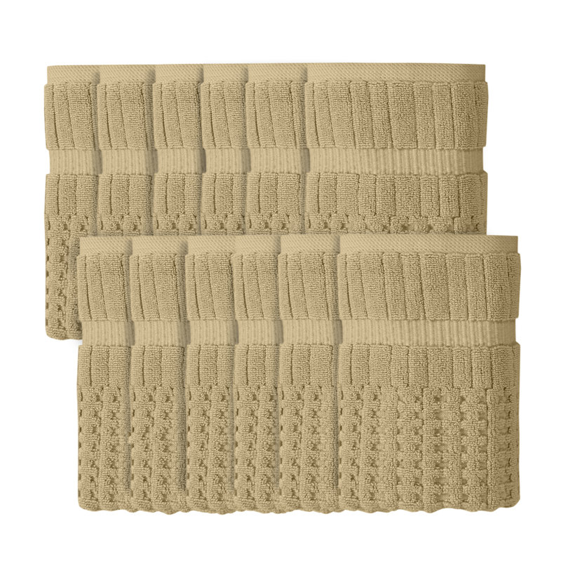 Willow 12 Pieces Towel Set – 100% Combed Cotton, Premium Quality 630 GSM, Linen, Ultra-Soft & Highly Absorbent (12 Hand Towels)