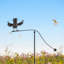 Decorative Steel Birds Garden Stake – Modern Eco-Friendly Recycled Metal Bird Ornament with Easy Placement