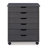 Carrena Gray 6 Drawer Wide Rolling Storage Cart-616229931