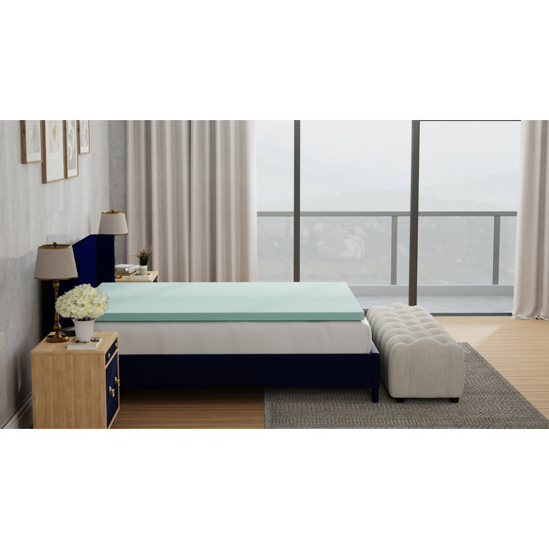 Emberly 3'' Memory Foam Mattress Topper, King