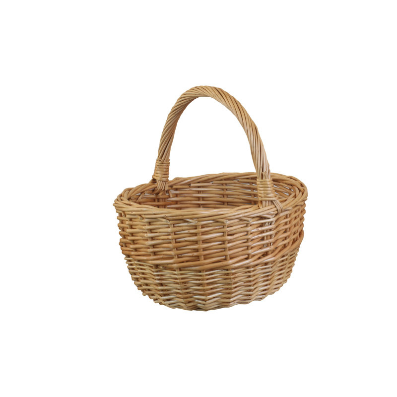 Small Shopping Wicker Basket, 34cm H x 27.5cm W x 22cm D