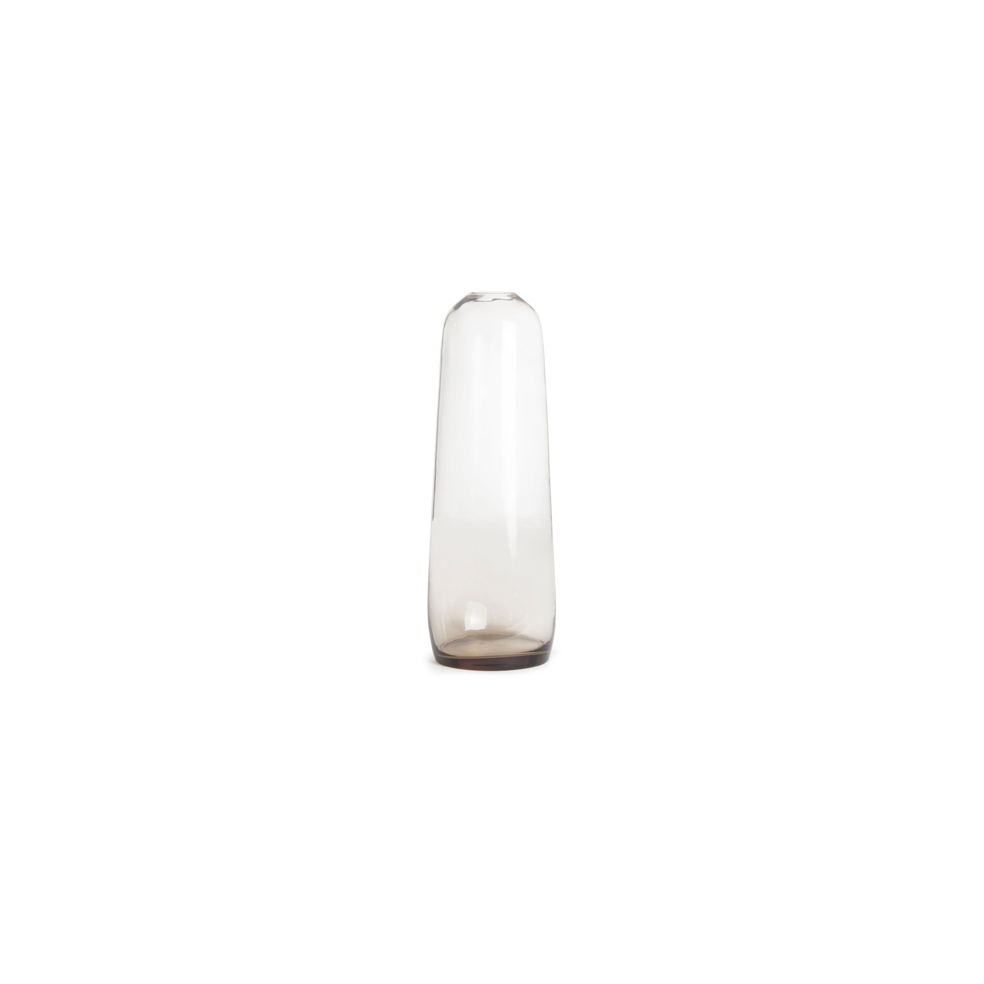 Aurora Handmade Glass Table Vase, 11.5" H x 4" W x 4" D, Smoke