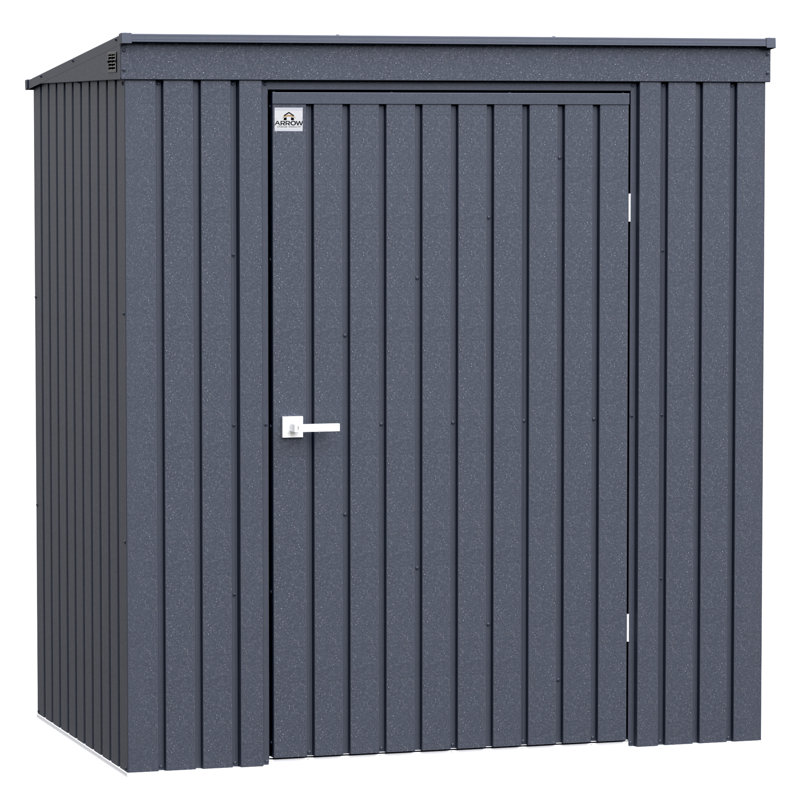 Elite Anthracite Steel Storage Shed with High Gable Roof