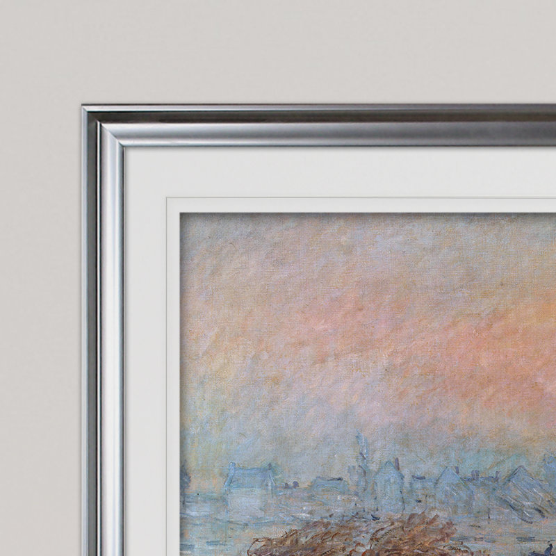 « rectangle soleil de la senne » par claude monet», reproduction de peinture à l’huile, H 28 po x l 38 po x P 1,5 po