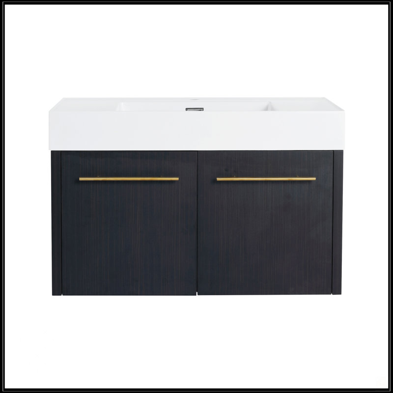 36 Inch Wall-Mounted Bathroom Vanity With Sink, 36"