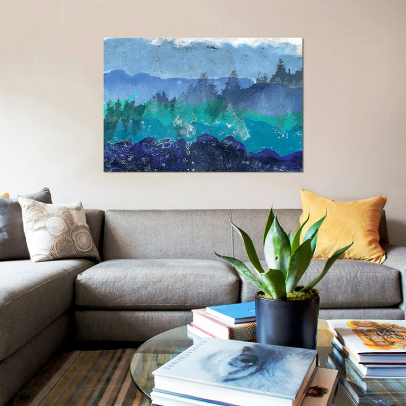 «Appalachian Trail I» par Alicia Ludwig, reproduction sur toile tendue, H 12 po x l 18 po x P 1,5 po, Pas de tapis