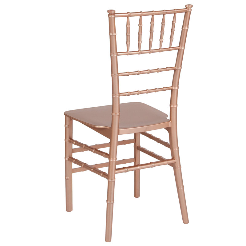 Chaise Chiavari empilable en résine Emily, Rose