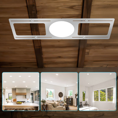 24-pack New Building Installation Plates, 2-3-3.74-4-5-6 Inches,for New Construction And Retrofit Led Recessed Lighting Housing Plates, Shallow Recessed Led Lighting Plates