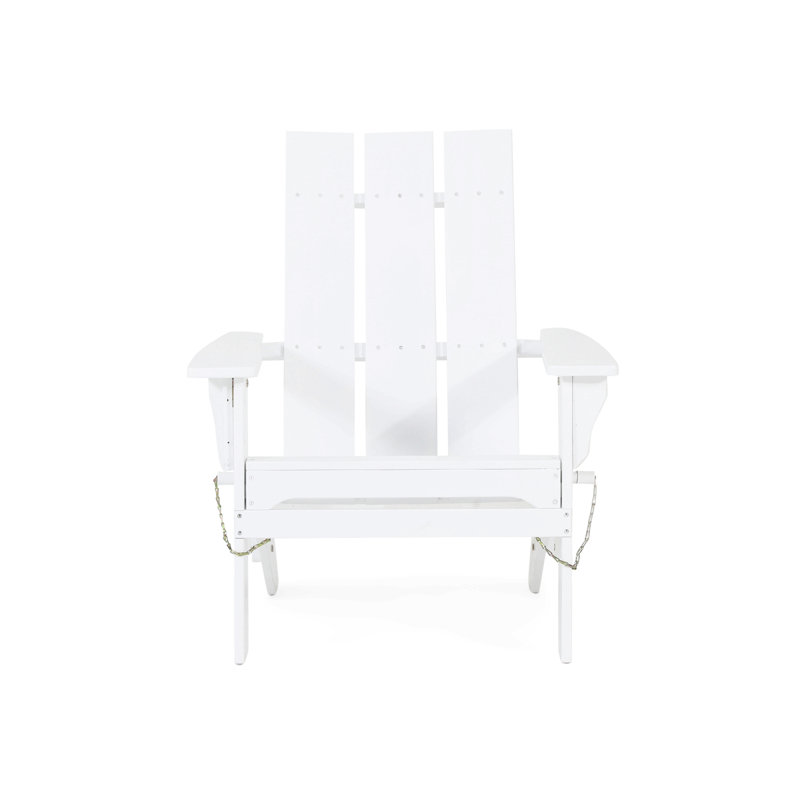 Zuma Foldable Adirondack Chair, White