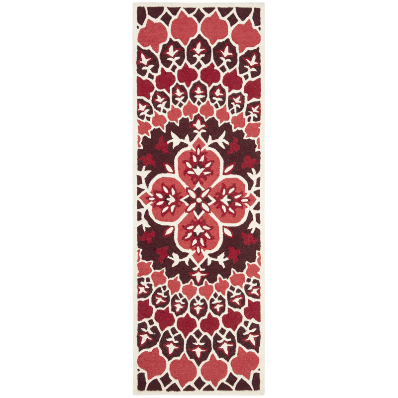 Miu Hand Tufted Wool Floral Rug, Runner 2'3" x 7'