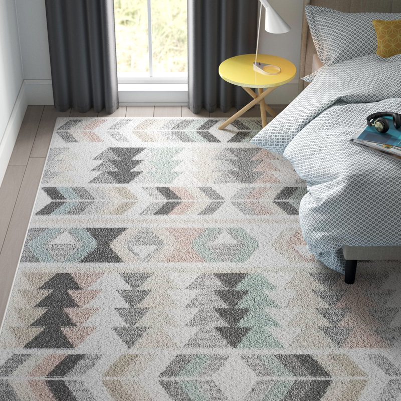 Miko Contemporary Mint Lime Area Rug, Rectangle 2'6" x 4'