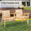 Banc avec ensemble de table Banc de patio, banc de jardin avec table centrale et trou pour parasol