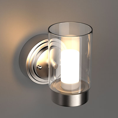 Éclairage pour meuble-lavabo à DEL en nickel à intensité variable 1 lumière Columb
