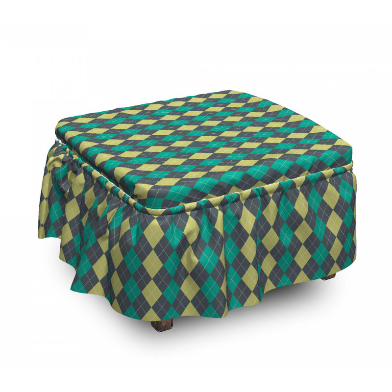 Housse pour repose-pieds argyle