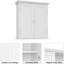 Armoire de rangement au-dessus de la toilette - Armoire murale de salle de bain avec 2 portes et tablettes réglables