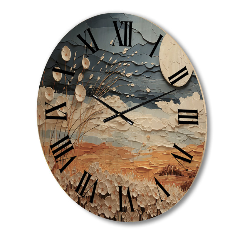 Horloge murale en bois massif Veloudo, Petit