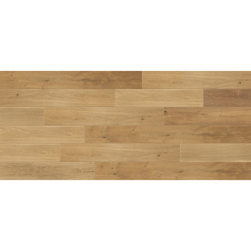 Revêtement de sol en bois d’ingénierie à longueur variable 0,5" en chêne x 8,62", Brun clair
