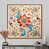 Toile avec cadre flottant brun