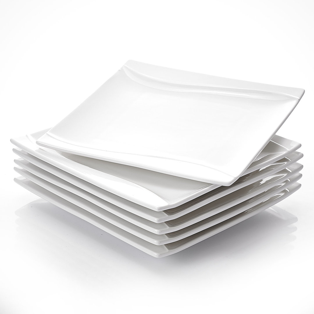 Sebastopol Porcelain Dinner Serving Plate Set, 6 Piece