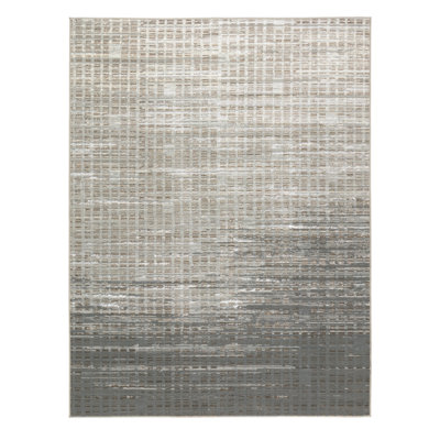 Label J Lilidh Powerloomed Abstract Gray Area Rug