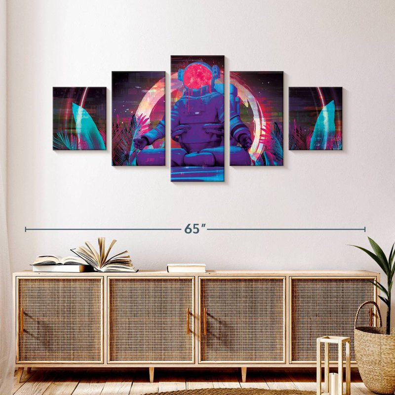 Meditating Astronaut, 24" H x 55" W