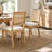 Farmhouse Cane Back Wood Dining Chair with Upholstered Seat-1337775261