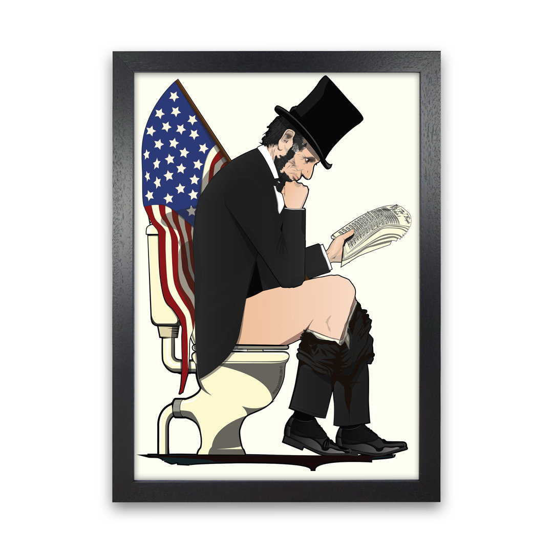'Abraham Lincoln Loo' - Graphic Art Print on Paper