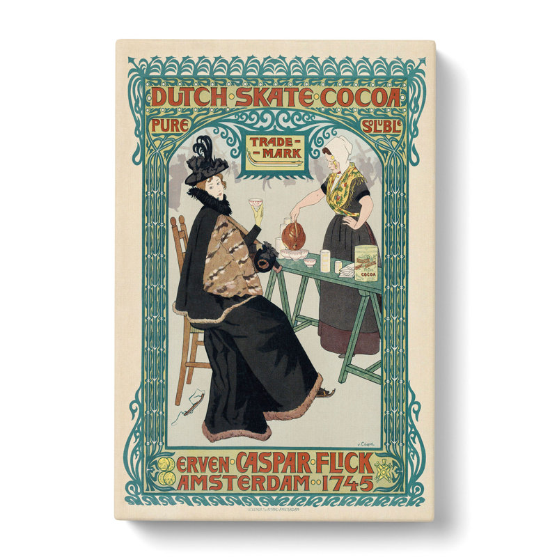 Dutch Skate Coco by Johann Georg Van Caspel - Wrapped Canvas Painting, 76cm H x 50cm W x 3cm D